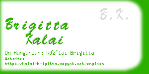 brigitta kalai business card